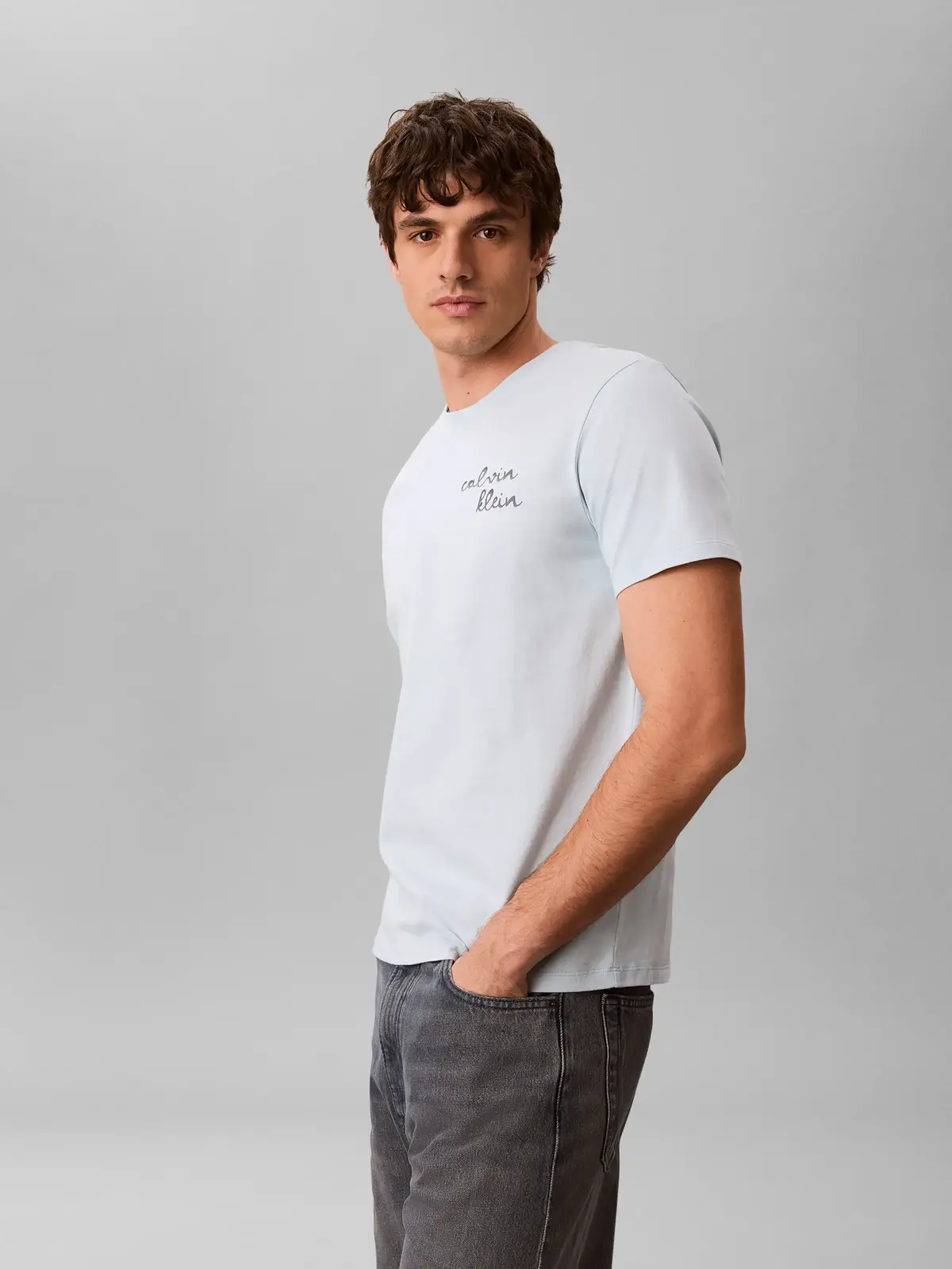 Calvin Klein SS 30S EU CK TRVL LI, 3UD Mavi Erkek T-Shirt