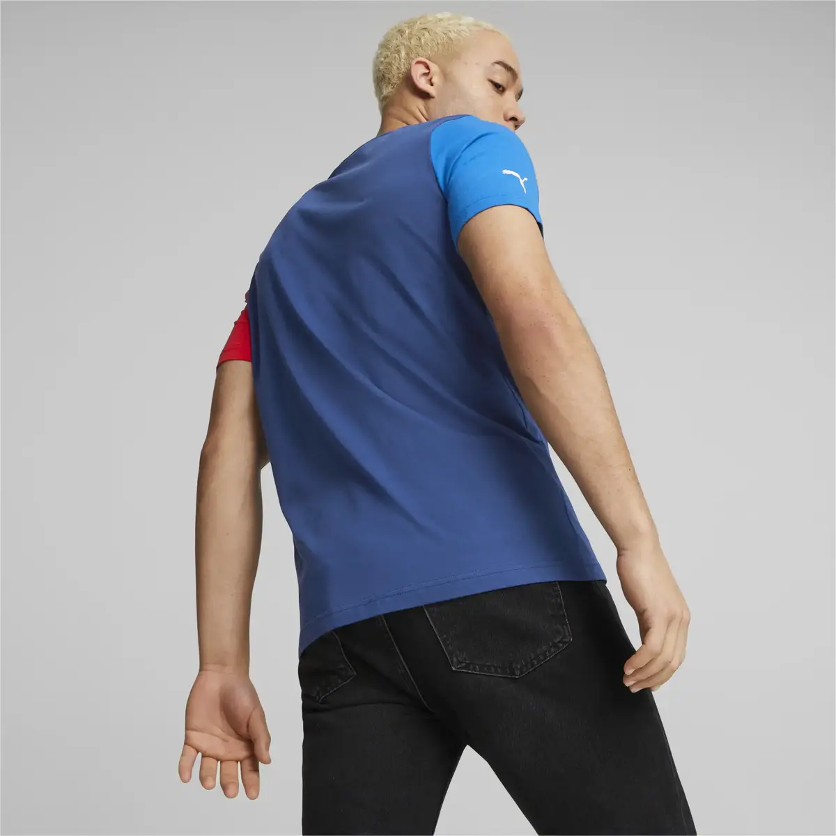 Puma BMW MMS Logo Tee + Mavi Erkek T-Shirt