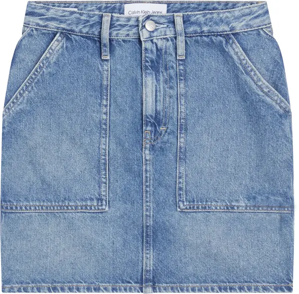 Calvin Klein A- LINE MINI SKIRT Kadın Mavi Etek
