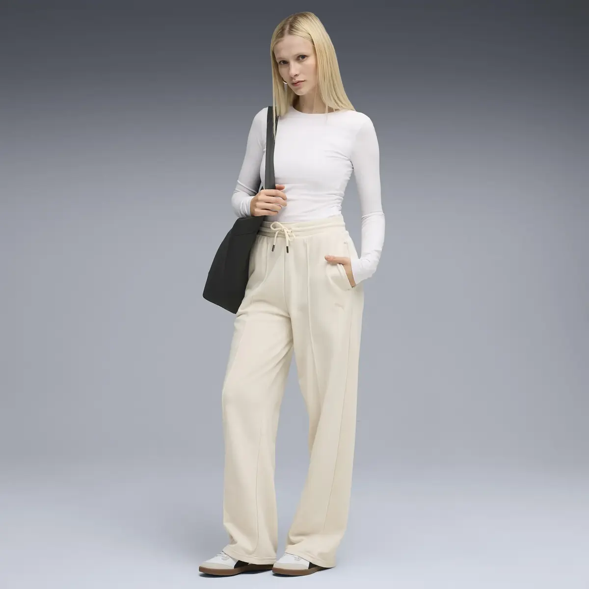 Puma PUMA CLASS High-Waist Pants Krem Kadın Eşofman Altı