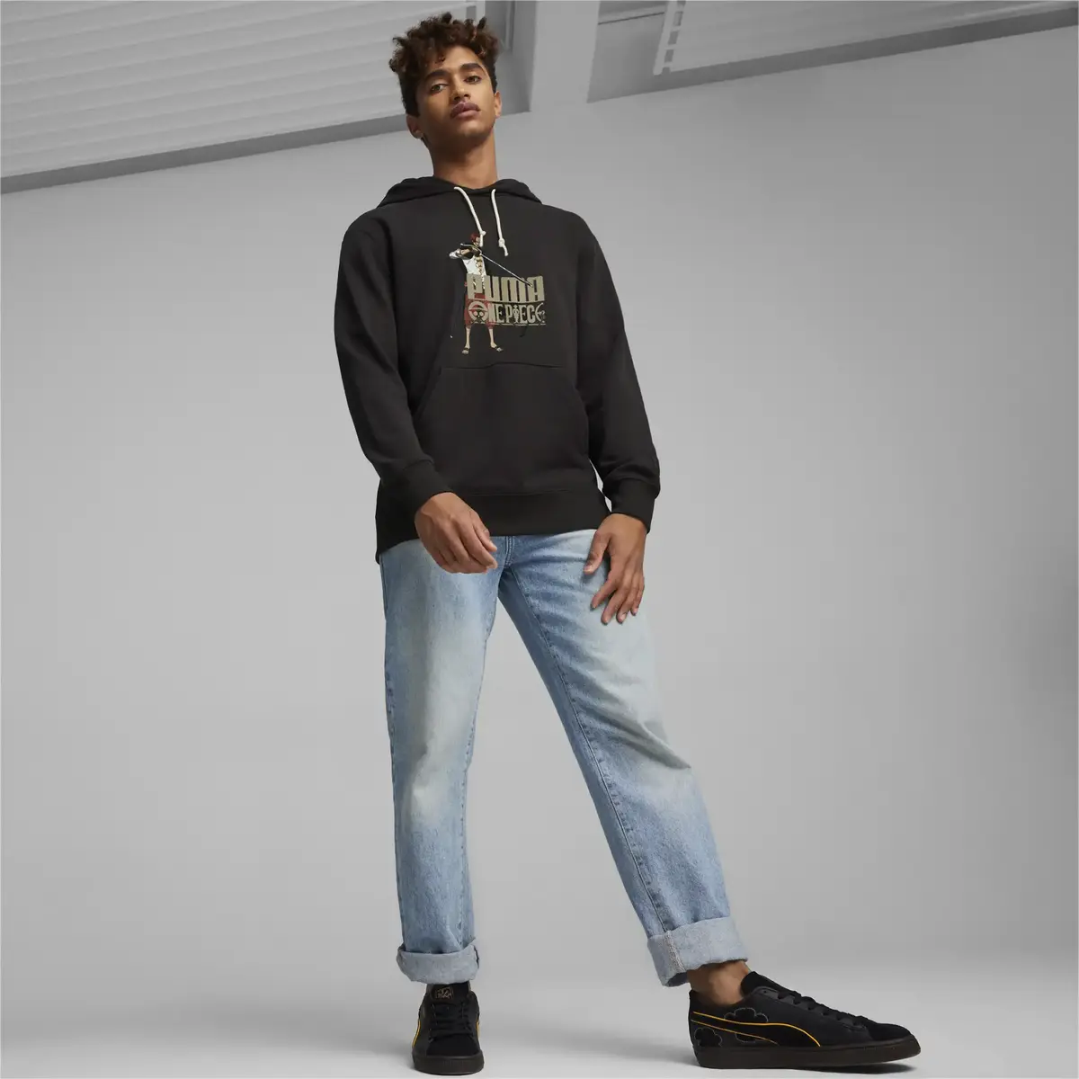 Puma X ONE PIECE Hoodie TR Siyah Erkek Sweatshirt