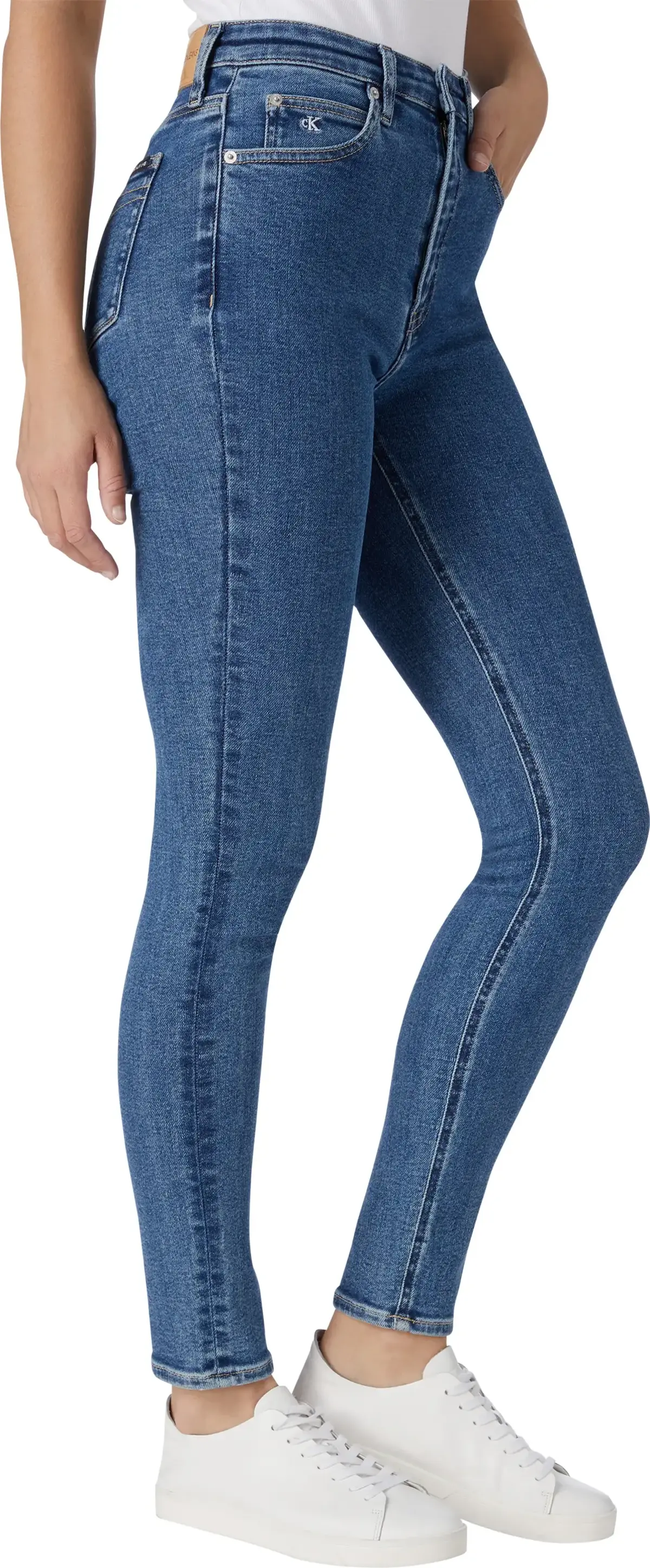 Calvin Klein HIGH RISE SKINNY Kadın Mavi Kot Pantolon