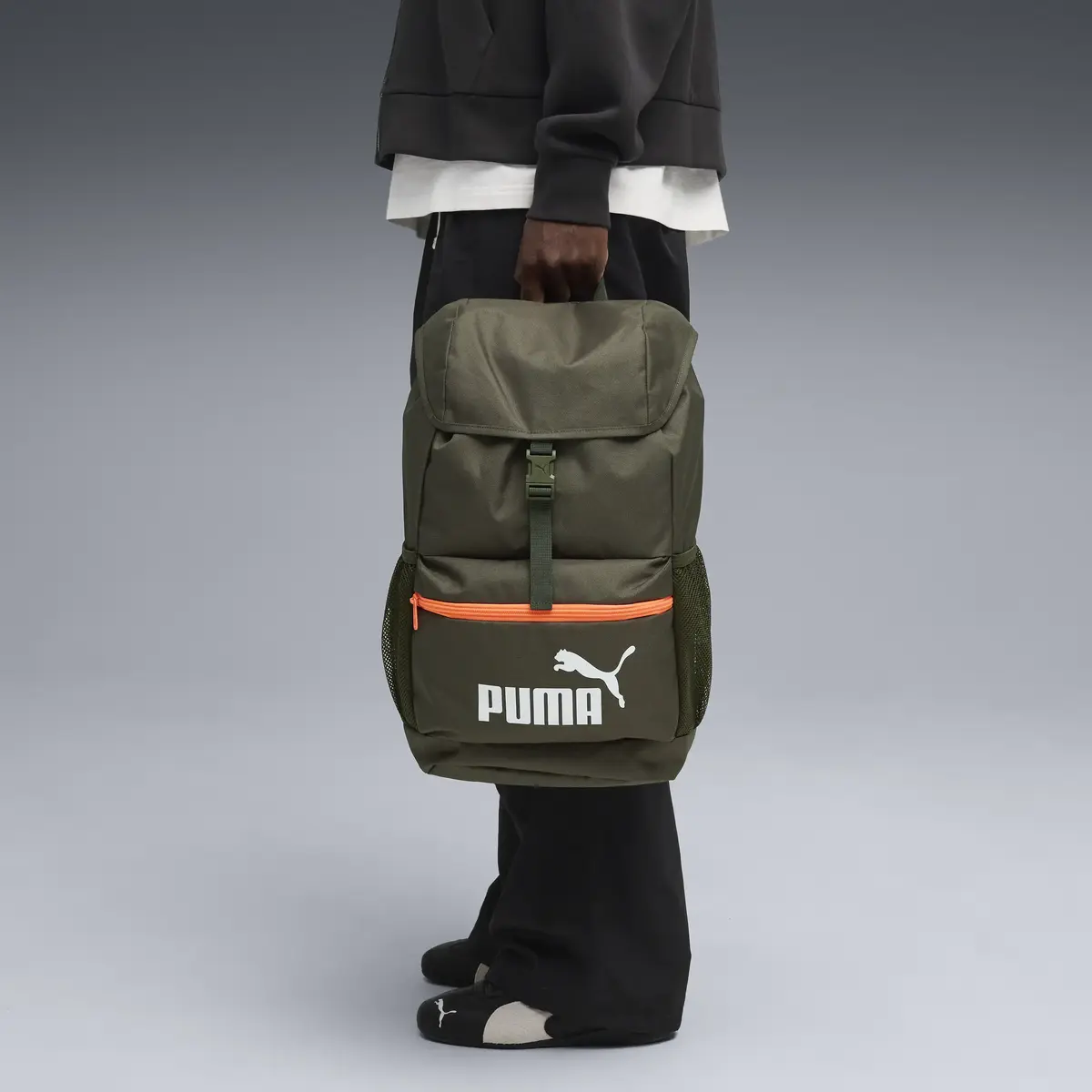 Puma PHASE HOODED Backpack Yeşil Erkek Çanta