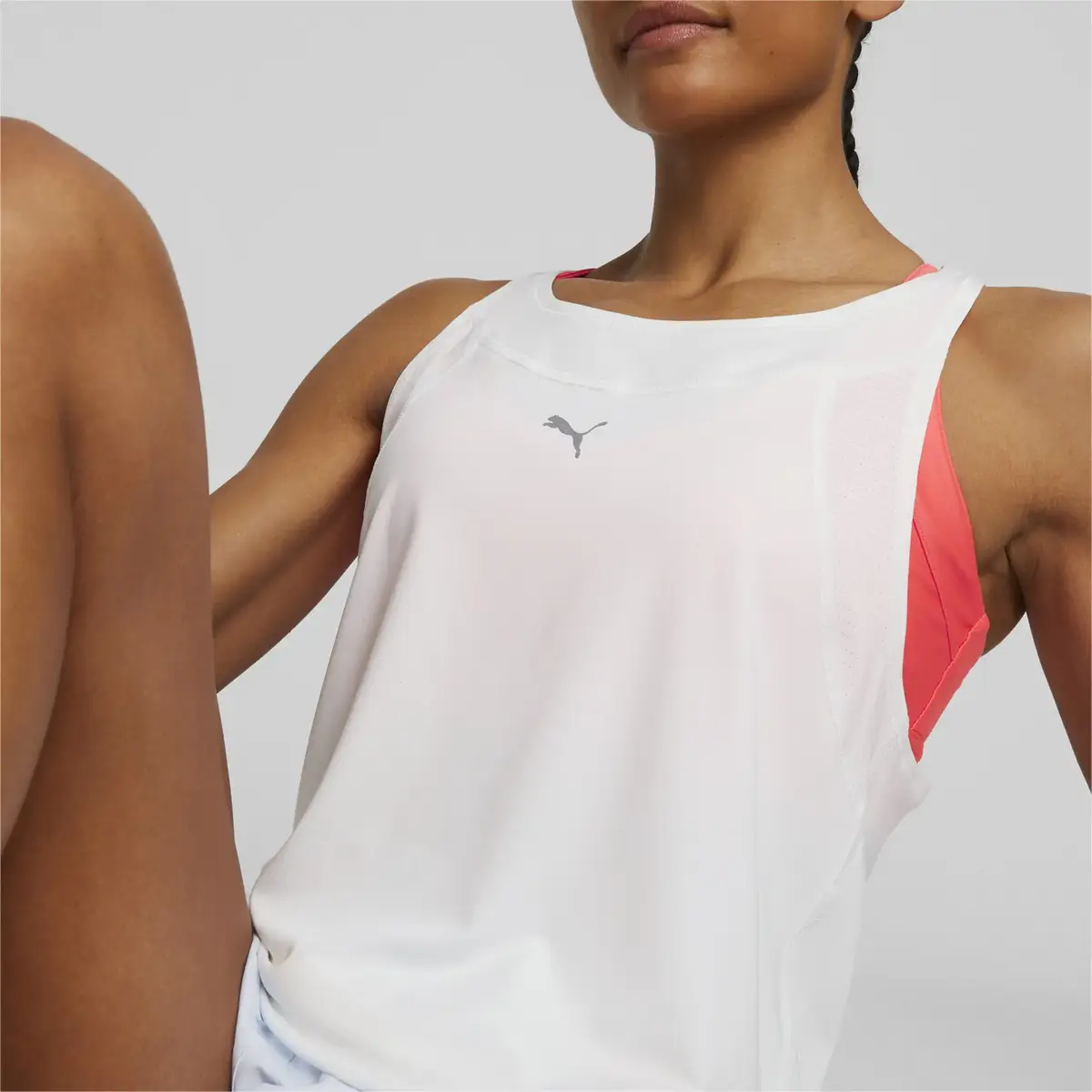 Puma RUN CLOUDSPUN TANK W Beyaz Kadın Koşu/Performans Üst
