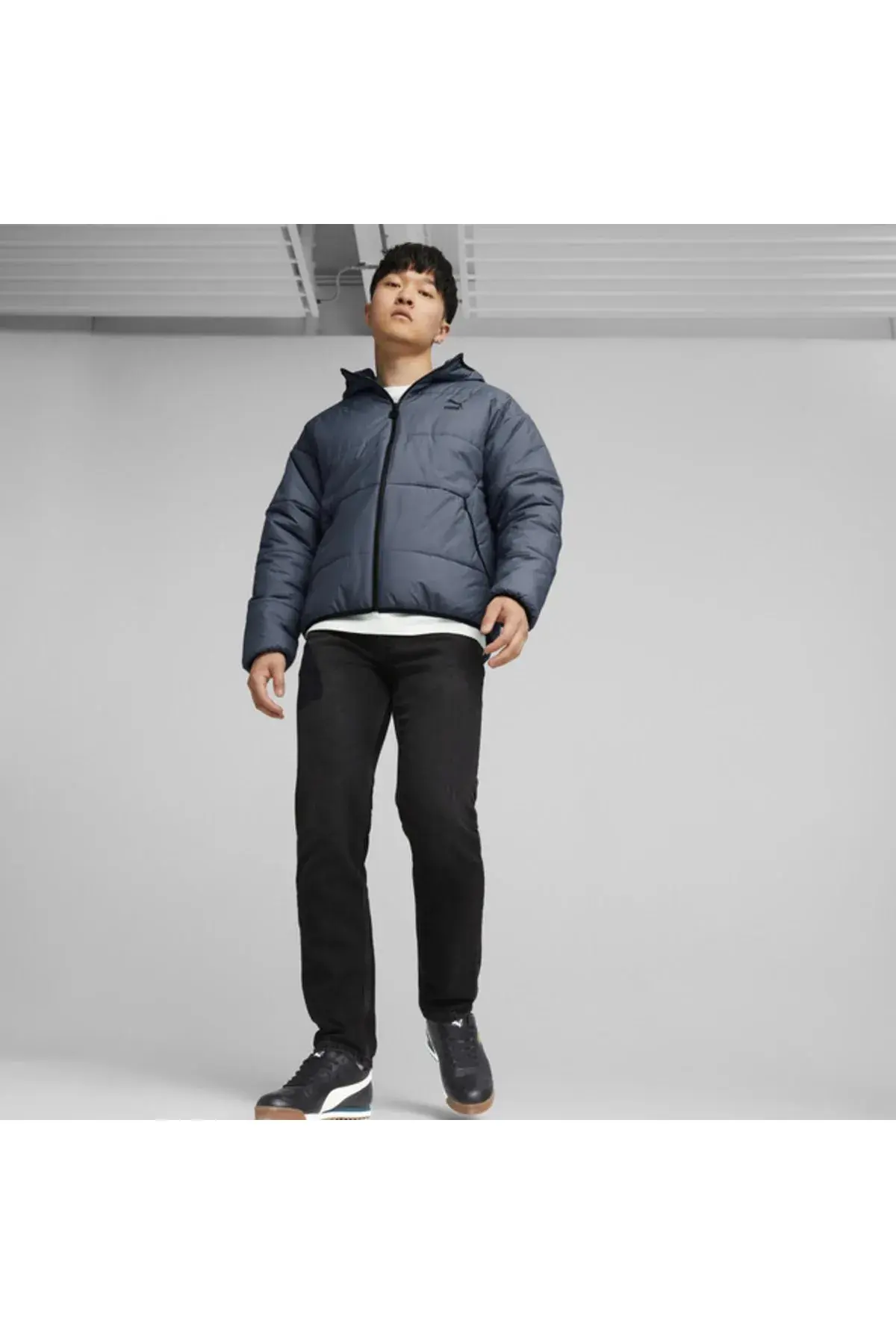Puma Classics Hooded Padded Jacket Lacivert Erkek Kapüşonlu Mont