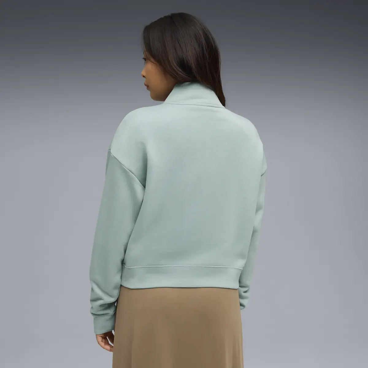 Puma CLASS Half-Zip Crew Yeşil Kadın Sweatshirt