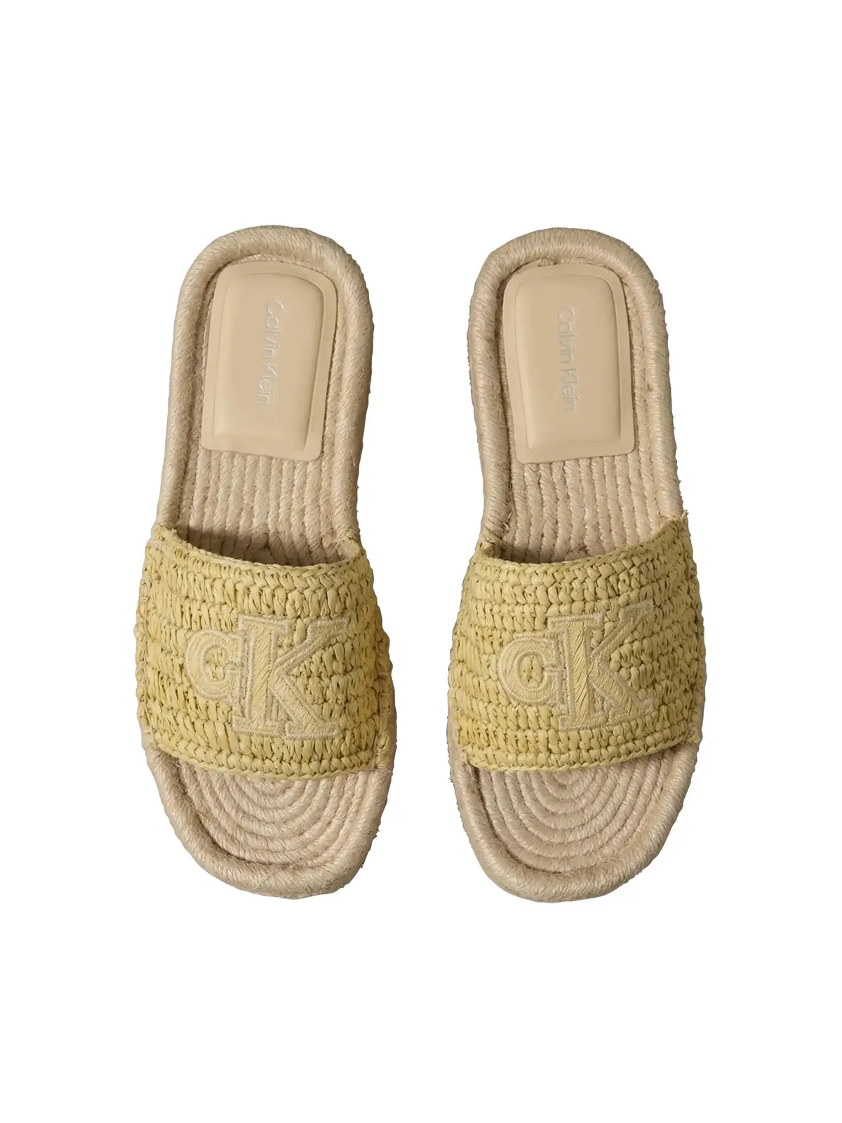 Calvin Klein FLATF ESPADRILLE RAF Sarı Kadın Platform Espadril Terlik