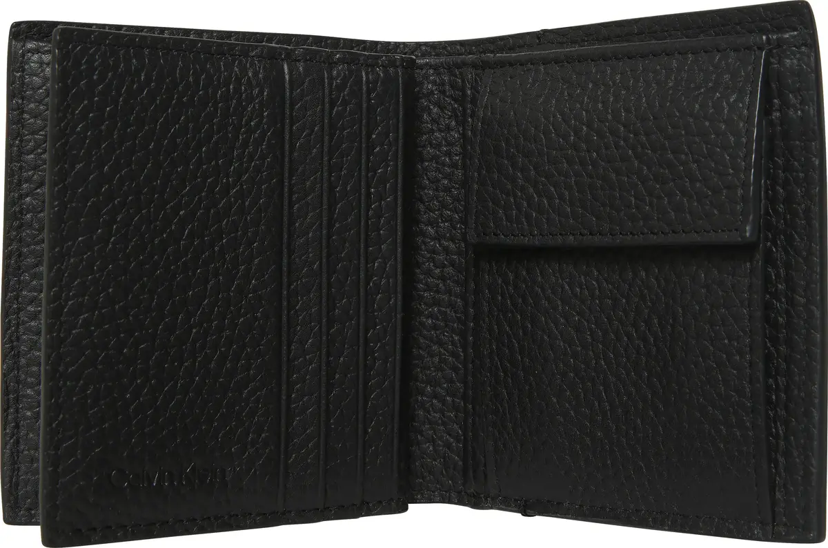 Calvin Klein FOIL EMBOSS SLIM TRIFOLD w COIN Erkek Siyah Cüzdan