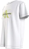 Calvin Klein PERFORATED GLOW MONO Erkek Beyaz T-Shirt