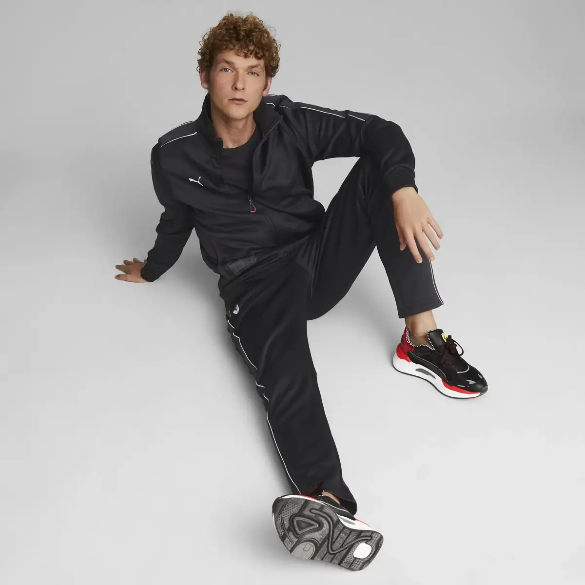Puma Ferrari Style Mt7 Track Jkt Siyah Erkek Fermuarlı Sweatshirt