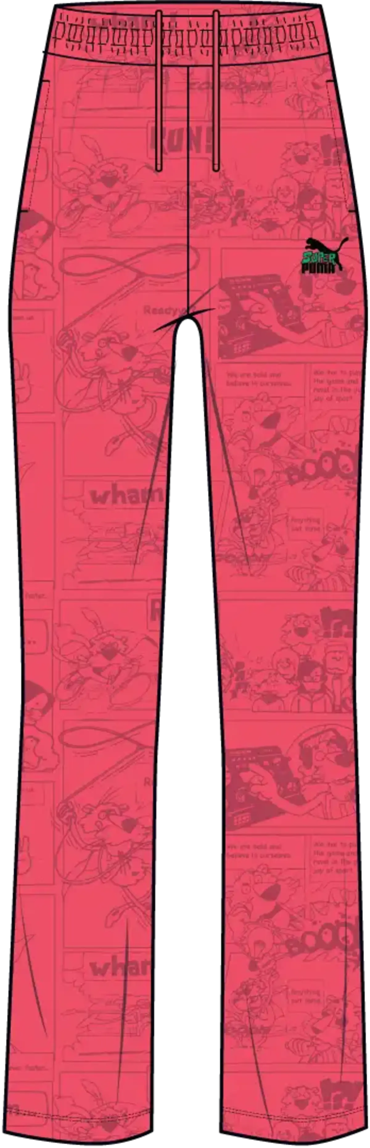 Puma Super Puma AOP Pants G Kırmızı Kız Çocuk Eşofman Altı