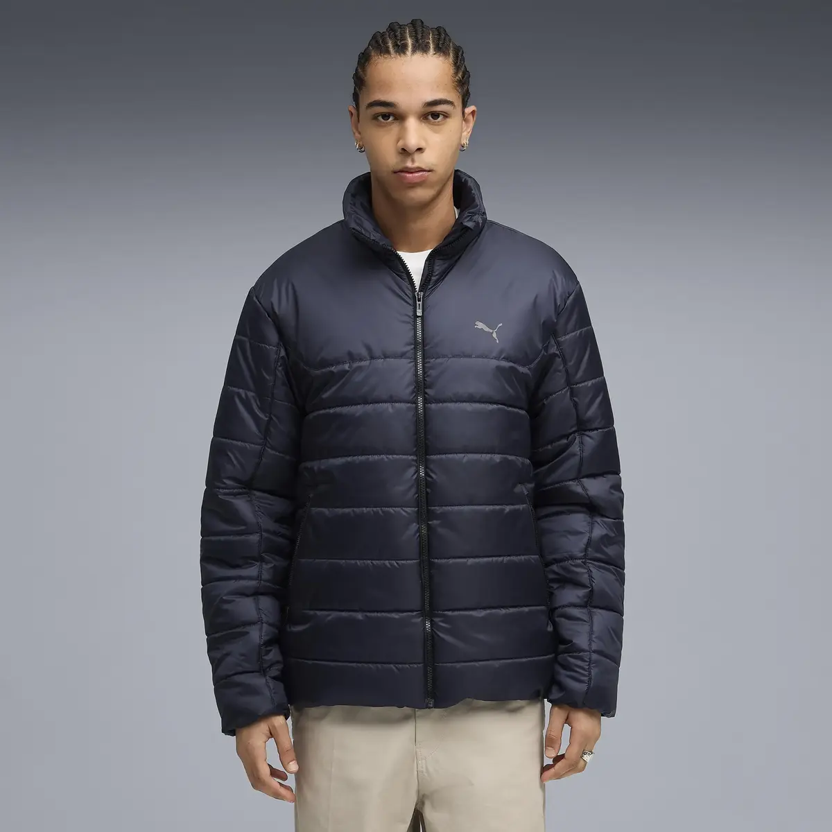 Puma ESS Padded Jacket Lacivert Erkek Mont
