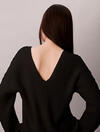 Calvin Klein Long Sleeve Button U, UB1 Siyah Kadın Hırka
