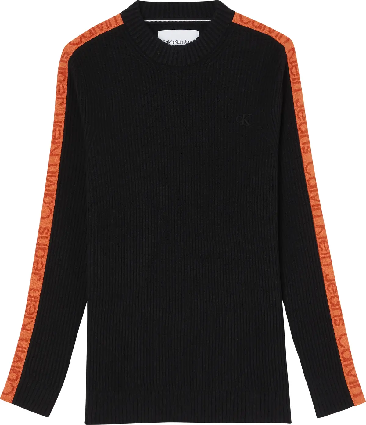 Calvin Klein LOGO INTARSIA TAPE S Erkek Siyah Kazak