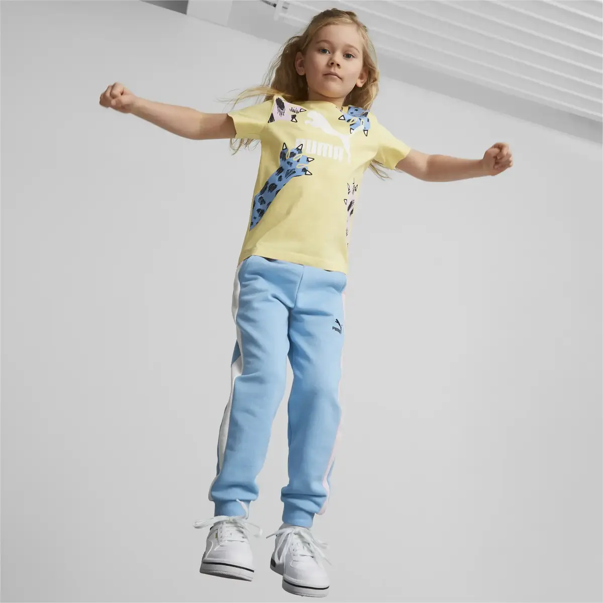 Puma Classics Puma Mates Unisex Çocuk Sarı Desenli T-Shirt