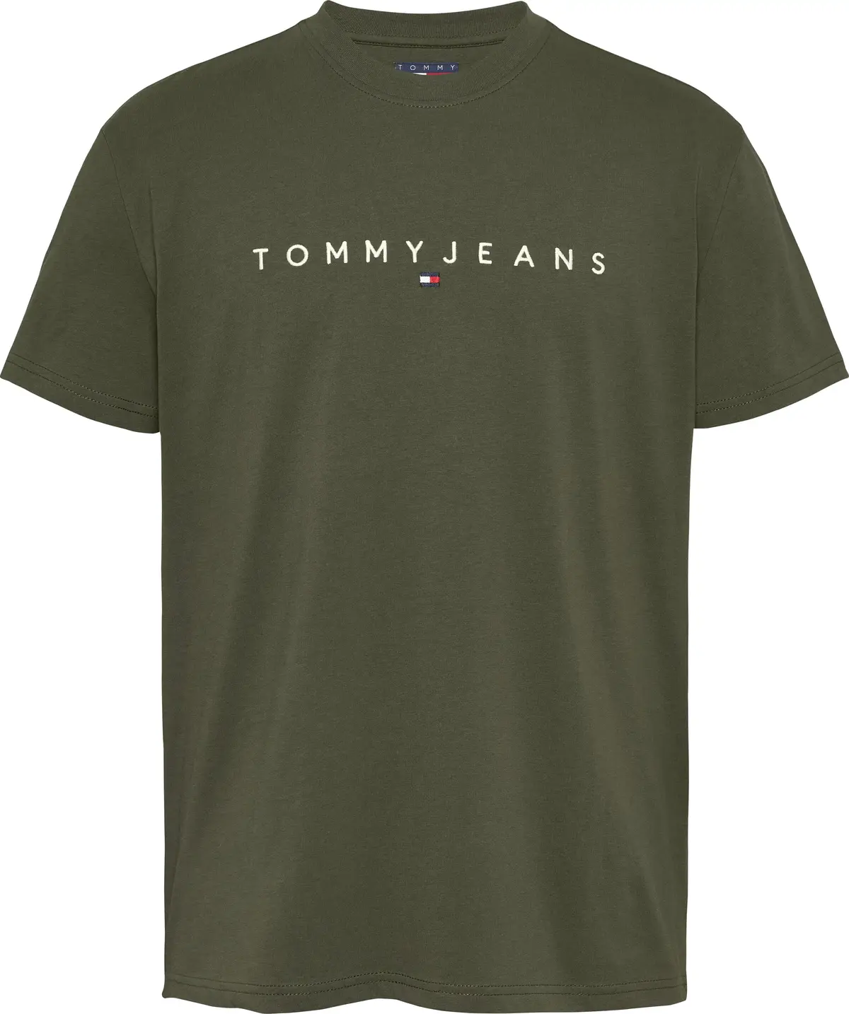 Tommy Hilfiger TJM REG LINEAR LOGO, M12 Yeşil Erkek T-Shirt & Polo