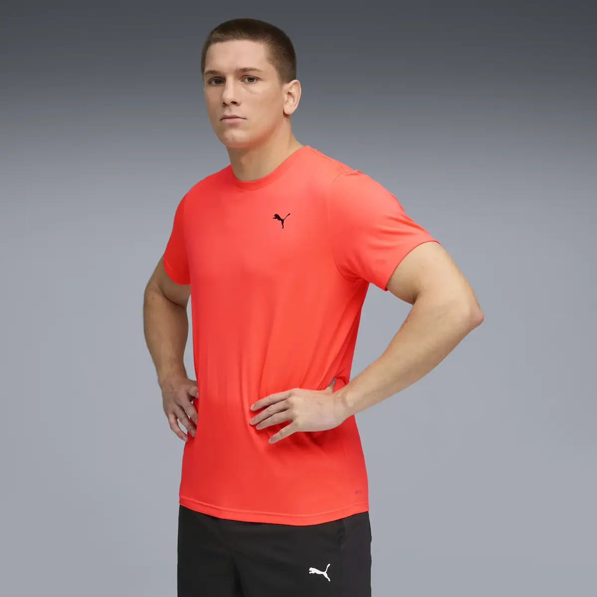 Puma M TAD ESS SOLID CAT TEE LC Turuncu Erkek T-Shirt & Polo