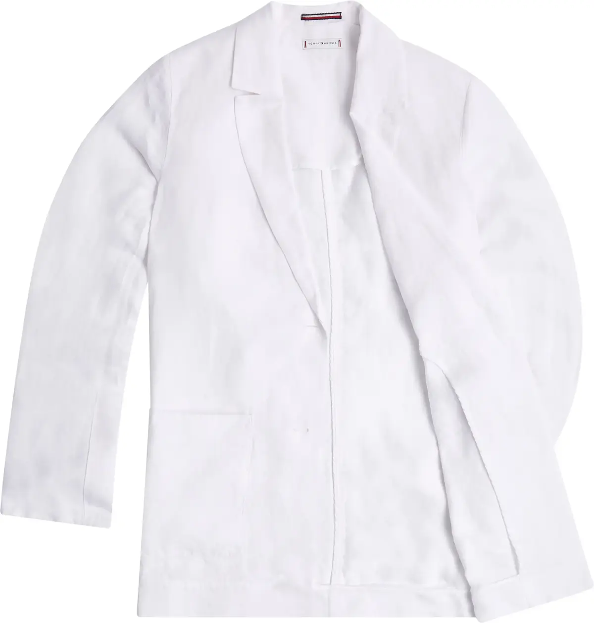 Tommy Hilfiger LINEN RELAXED SB BLA Kadın Beyaz Blazer