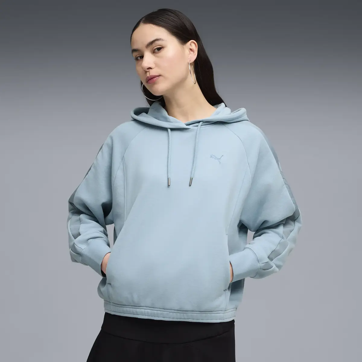 Puma HER Oversized Hoodie Mavi Kadın Sweatshirt