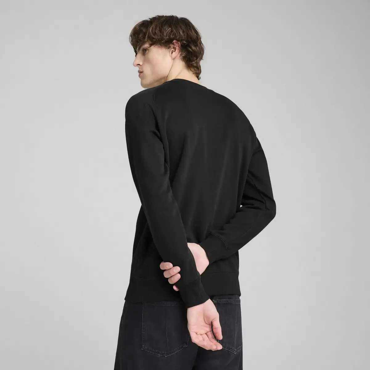 PUMA Ferrari Race Big Shield Crew Siyah Erkek Sweatshirt