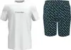 Calvin Klein S/S KNIT SHORT SET Erkek mavi Eşofman Takımı