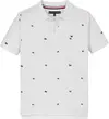 Tommy Hilfiger FLAGS PRINTED REG PO, YBR Beyaz Erkek Çocuk T-Shirt & Polo