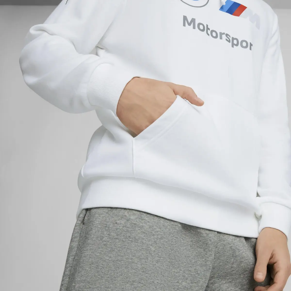 Puma BMW MMS ESS FT Hoodie Beyaz Erkek/Unisex Sweat