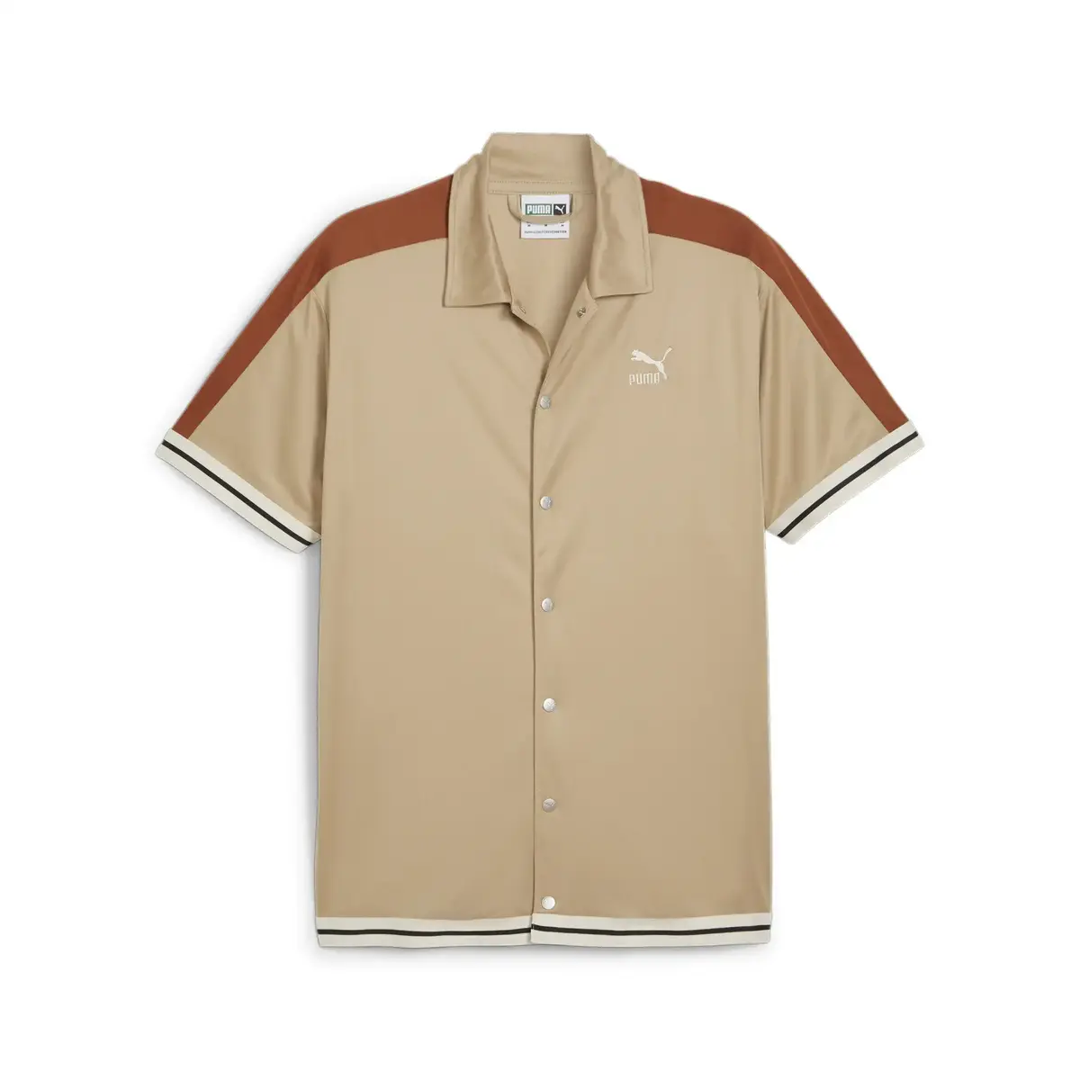 Puma T7 FOR THE FANBASE Shooting Shirt Açık Kahve Erkek T-Shirt