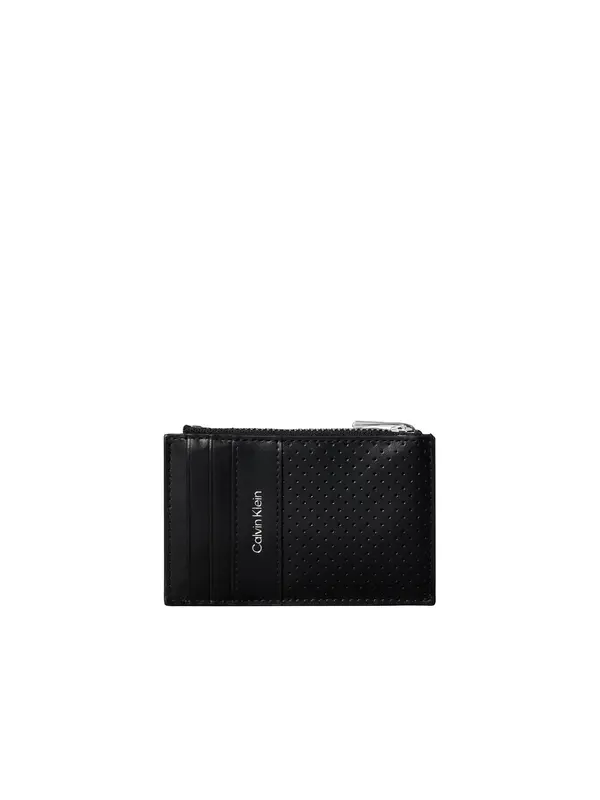 Calvin Klein PERFORATED N/S ZIP C, UB1 Siyah Erkek Kartlık