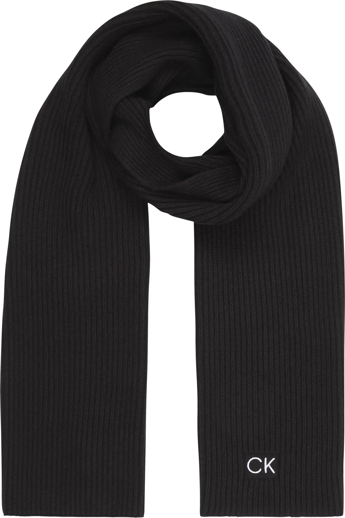 Calvin Klein CLASSIC COTTON RIB S Erkek Siyah Atkı