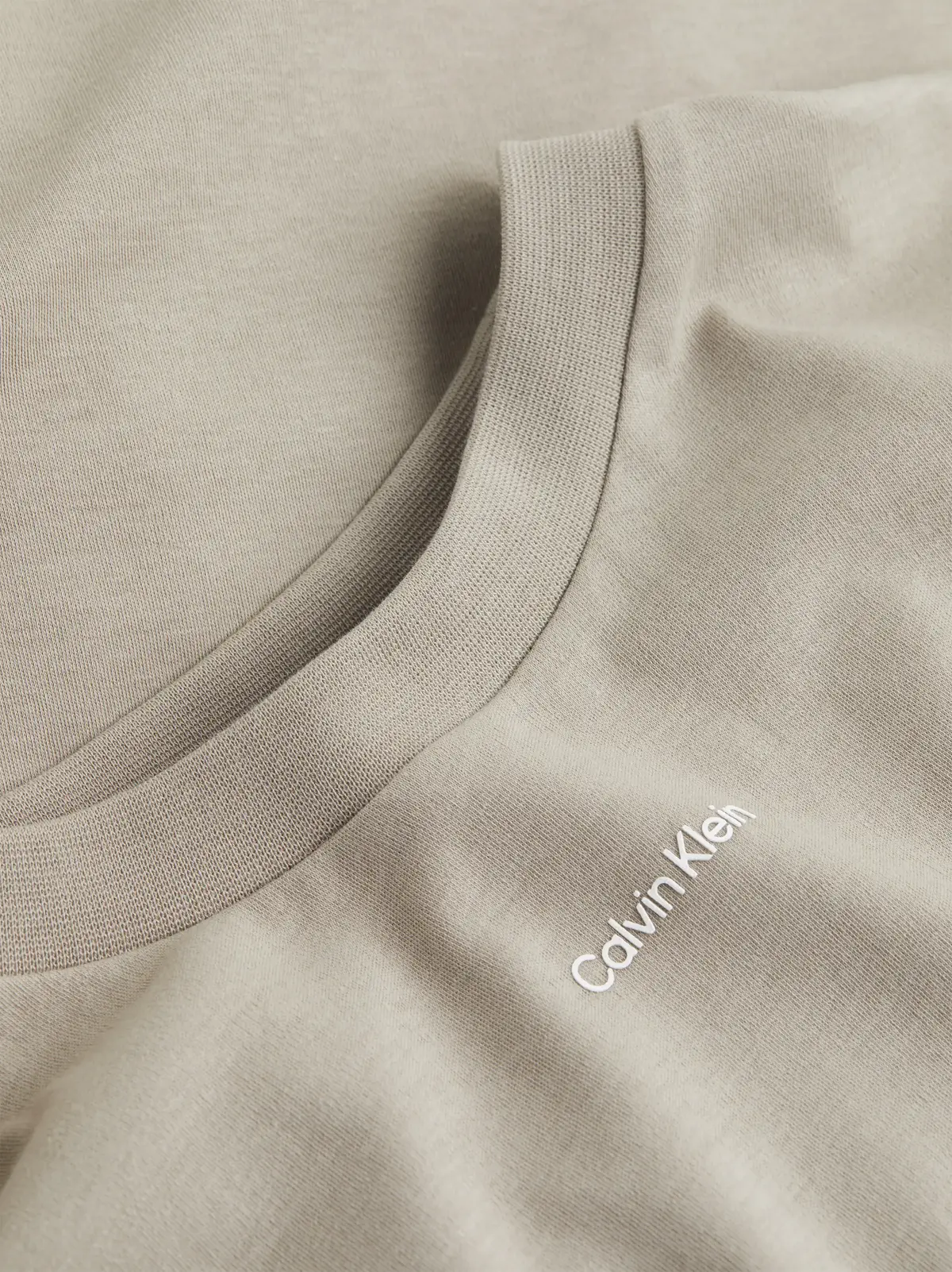 Calvin Klein NANO LOGO INTERLOCK, RAJ Bej Erkek T-Shirt & Polo
