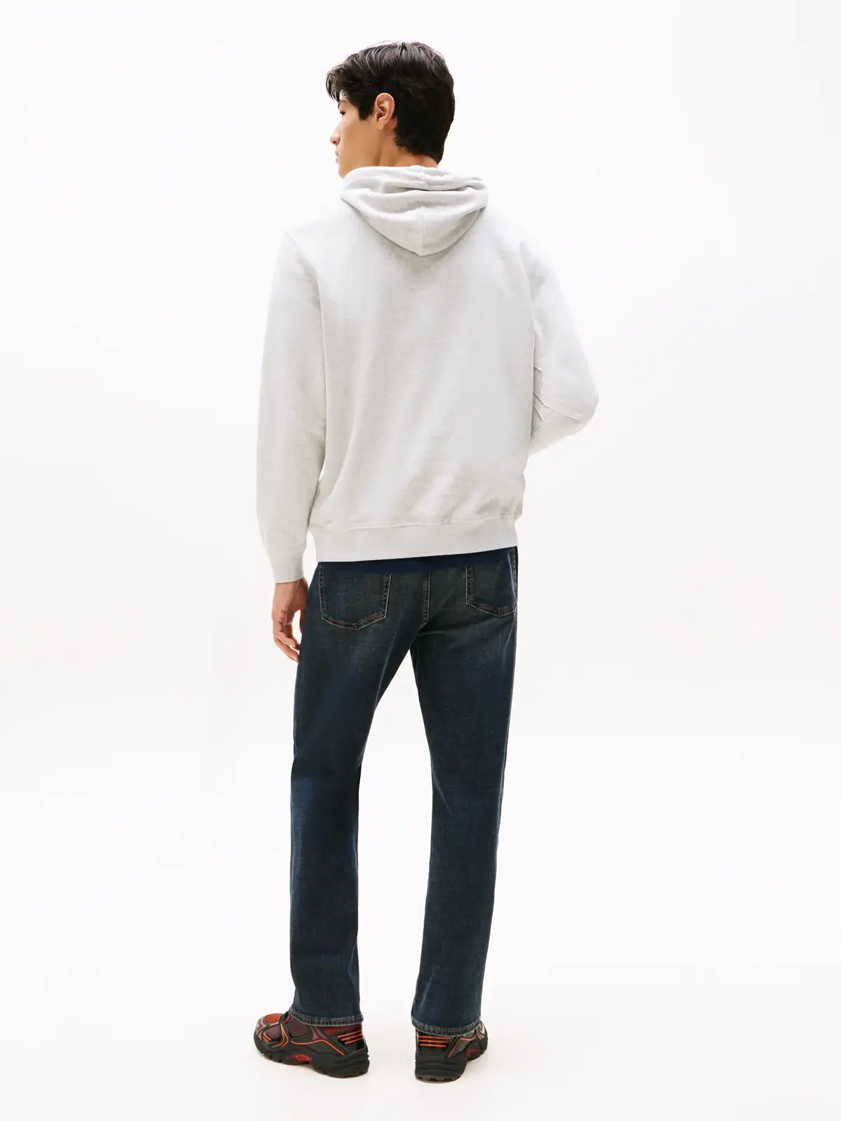 Tommy Hilfiger TJM REG DNA HOODIE Gri Erkek Kapüşonlu Regular Fit Sweatshirt