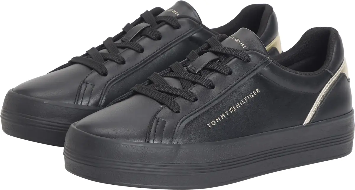 Tommy Hilfiger VULC FOXING SNEAKER, BDS Siyah Kadın Spor Ayakkabı & Sneaker