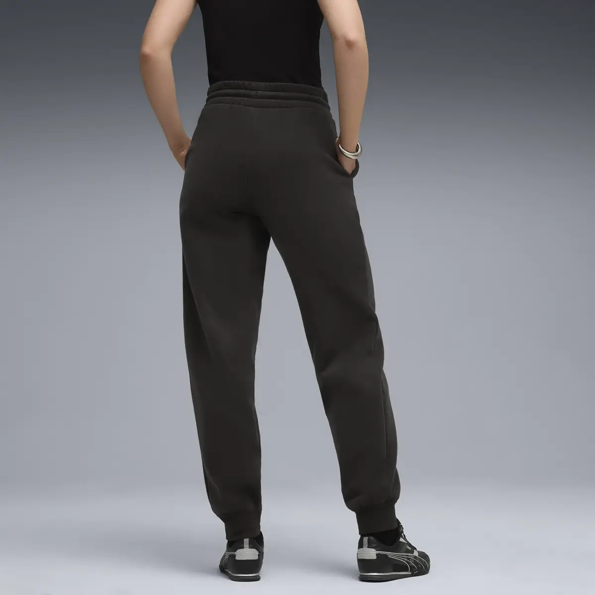 PUMA HER High-Waist Sweatpants Erkek Siyah Eşofman Alt