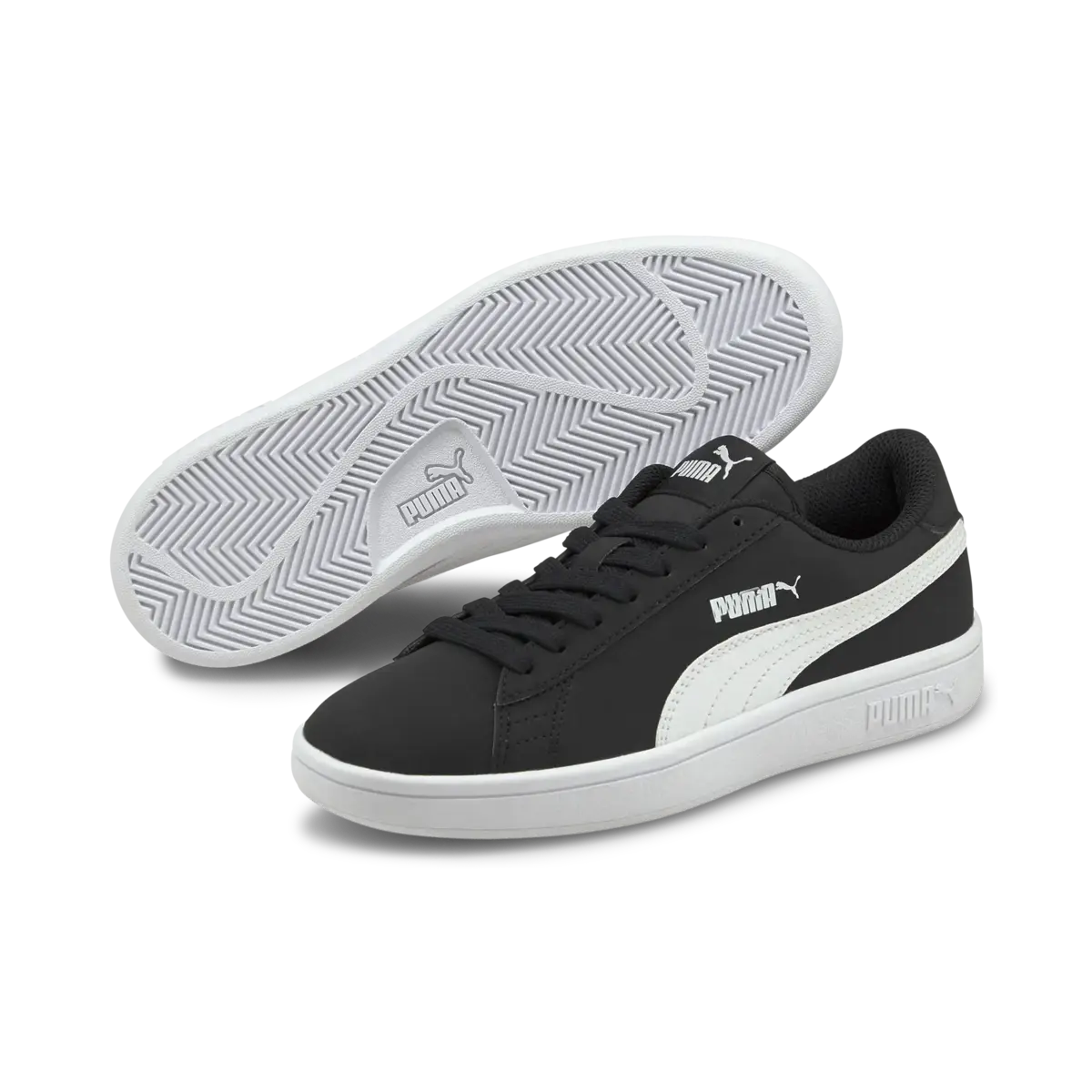 Puma Smash v2 Buck Jr Black-Wh Erkek Spor Ayakkabı & Sneaker
