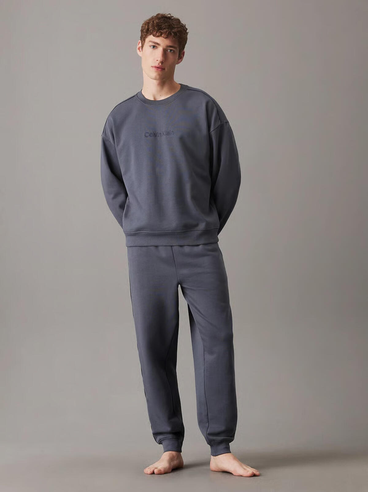 Calvin Klein L/S SWEATSHIRT, CKP Mavi Erkek Sweatshirt