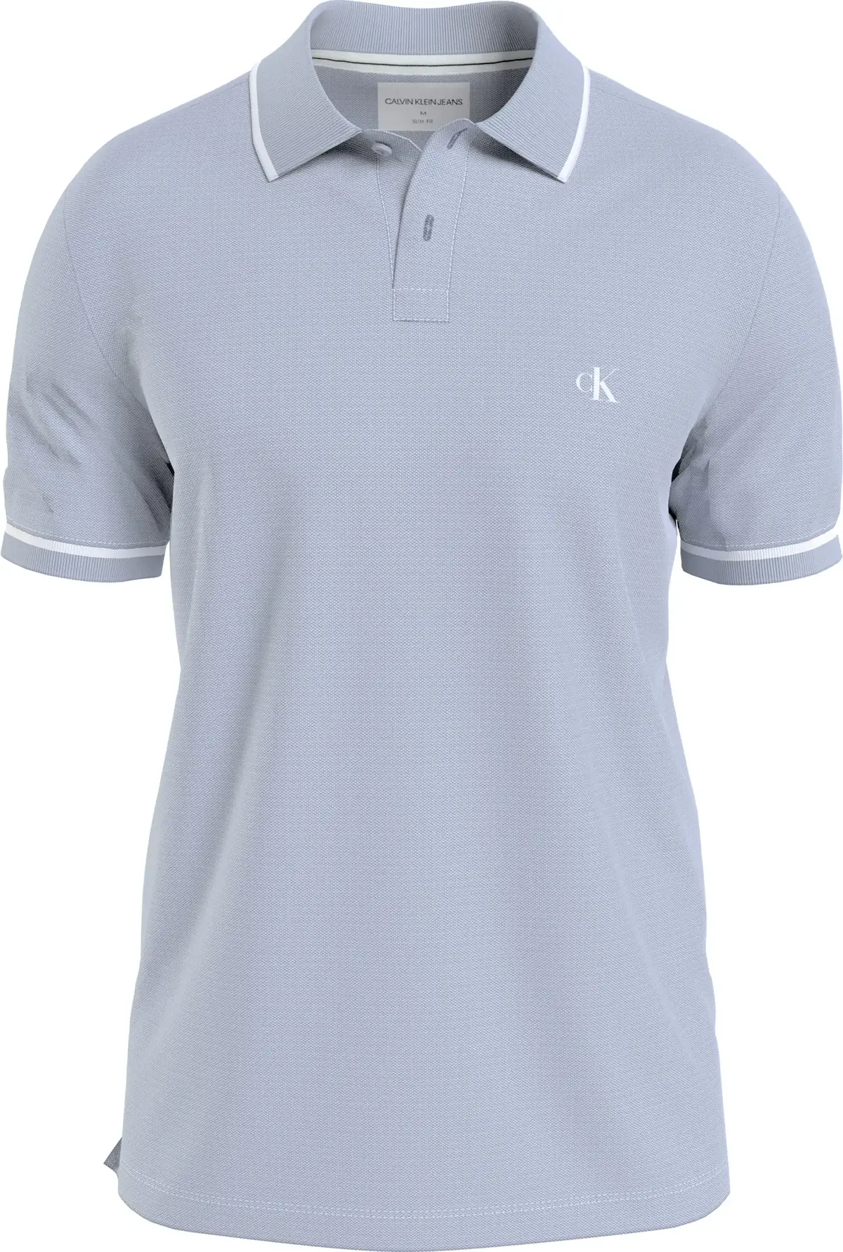 Calvin Klein TIPPING SLIM POLO Erkek Gri Polo T-Shirt