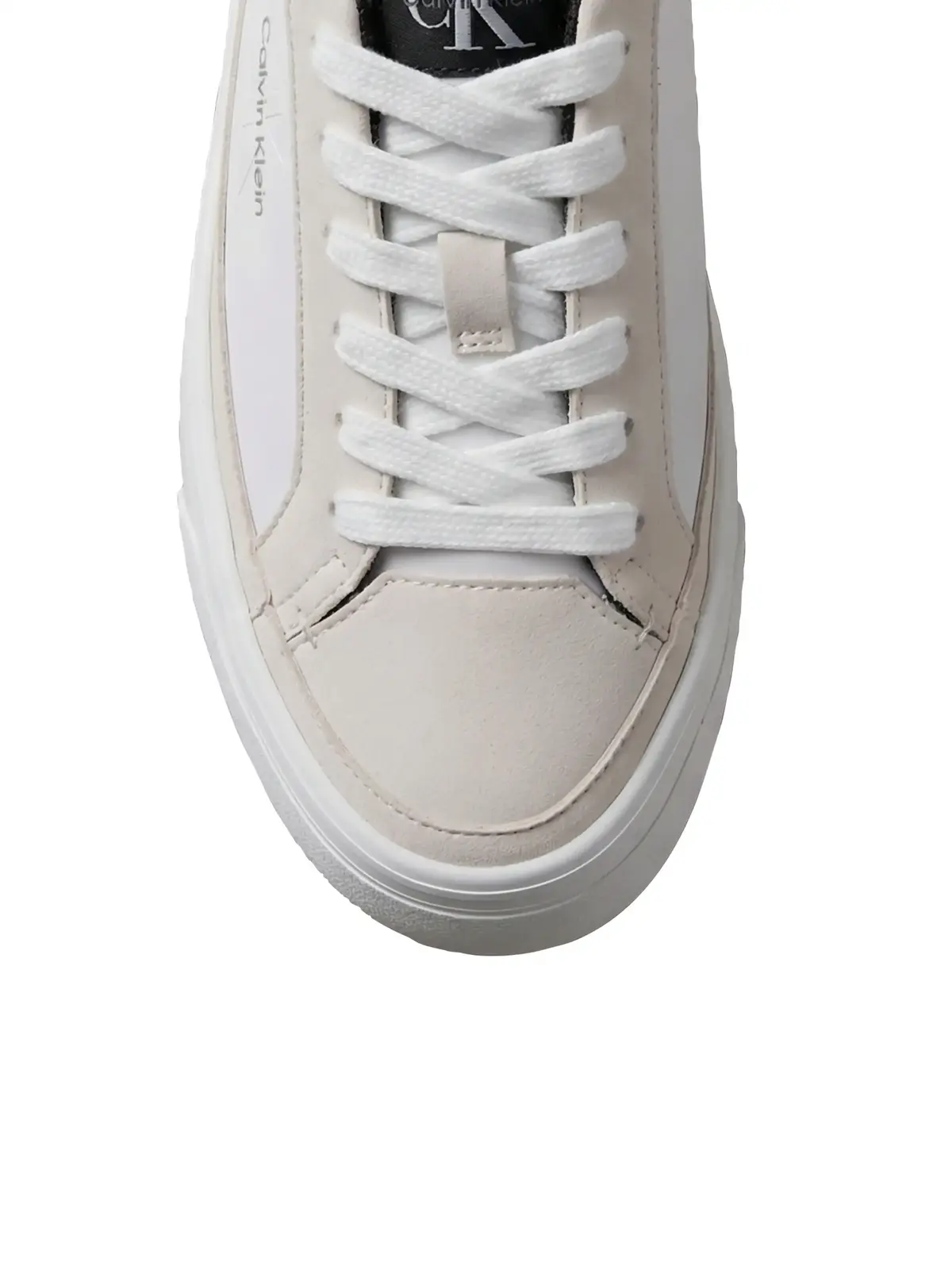 Calvin Klein VULC FLATF LACEUP NY, 01W Bej Kadın Spor Ayakkabı