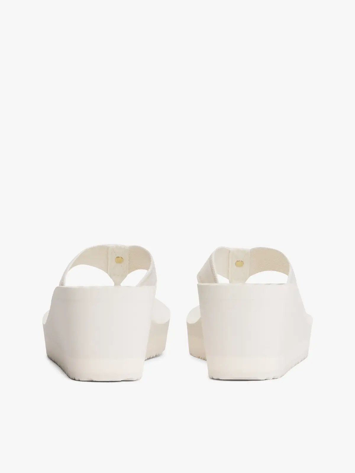 Tommy Hilfiger TH STRIPES WEDGE BEA, YBI Krem Kadın Terlik