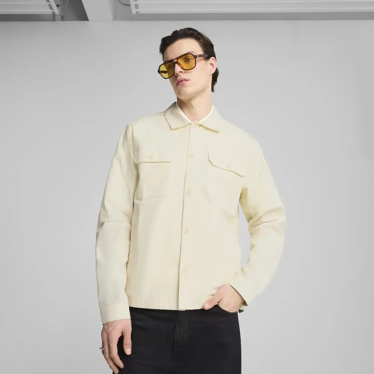 PUMA MMQ Ripstop Overshirt Bej Erkek Ceket