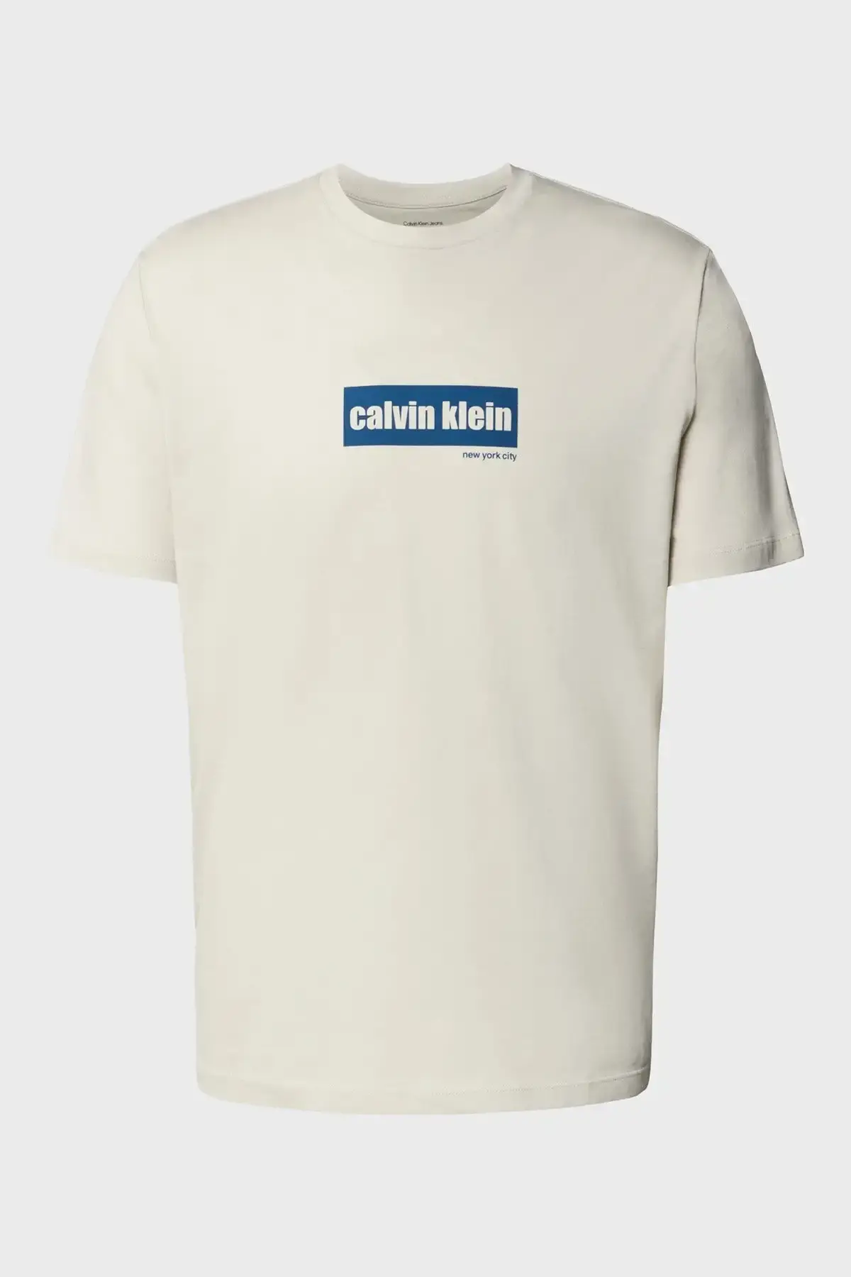 Calvin Klein SS 30s EU CALVIN LINE BOGO GRAPH Bej Erkek Tişört