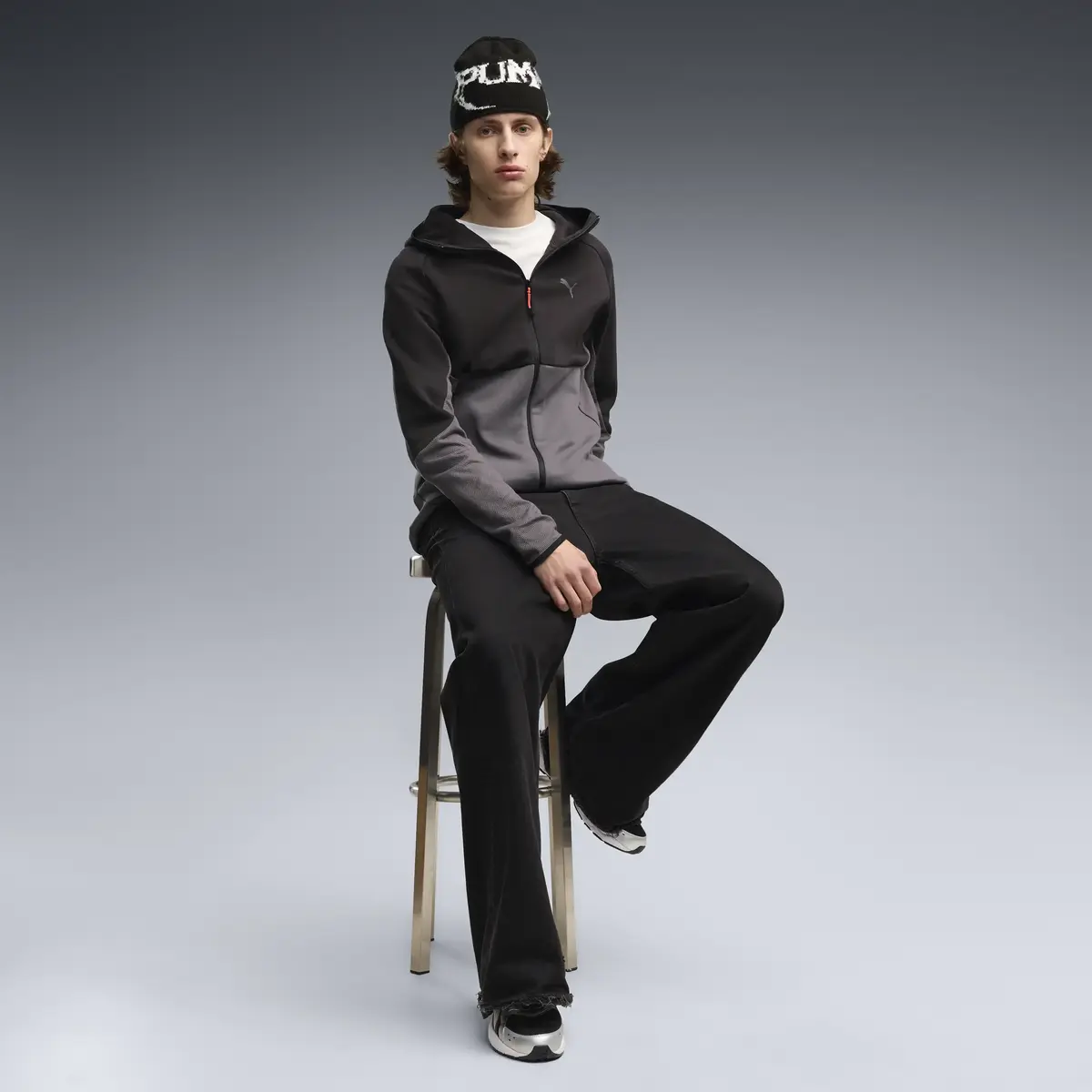 PUMA PUMATECH Full-Zip Hoodie Siyah Erkek Sweatshirt