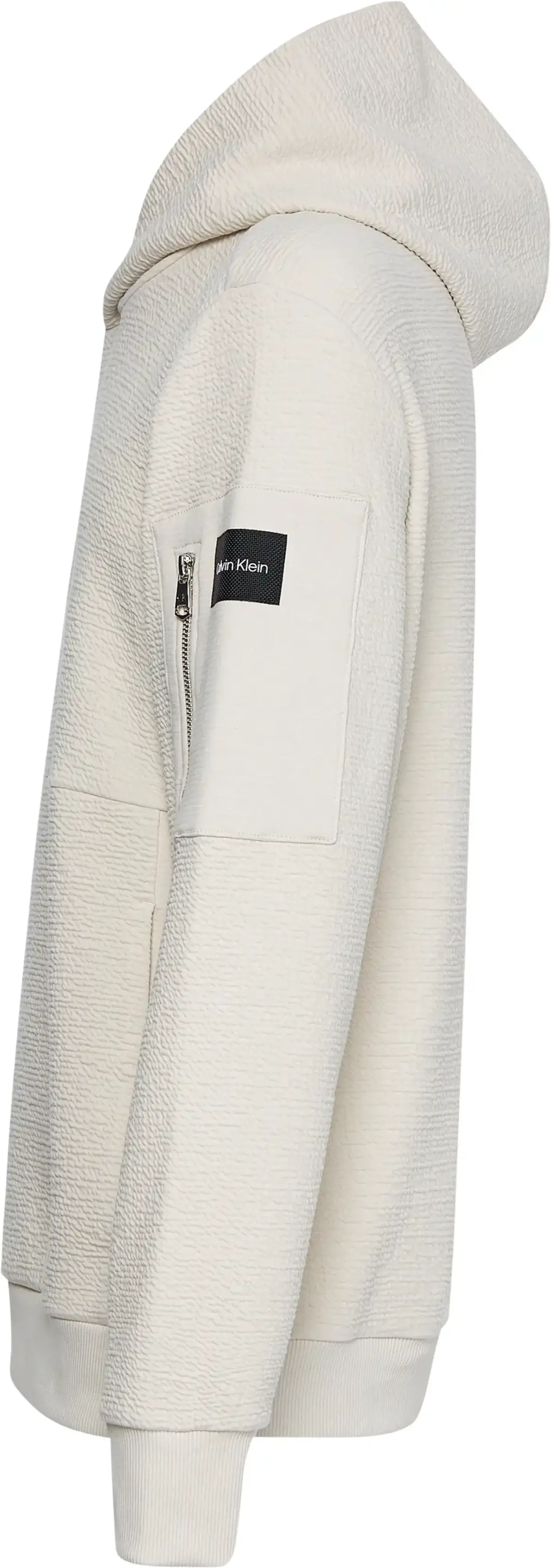 Calvin Klein SOFT STRUCTURED HOOD Erkek Krem Hoodie