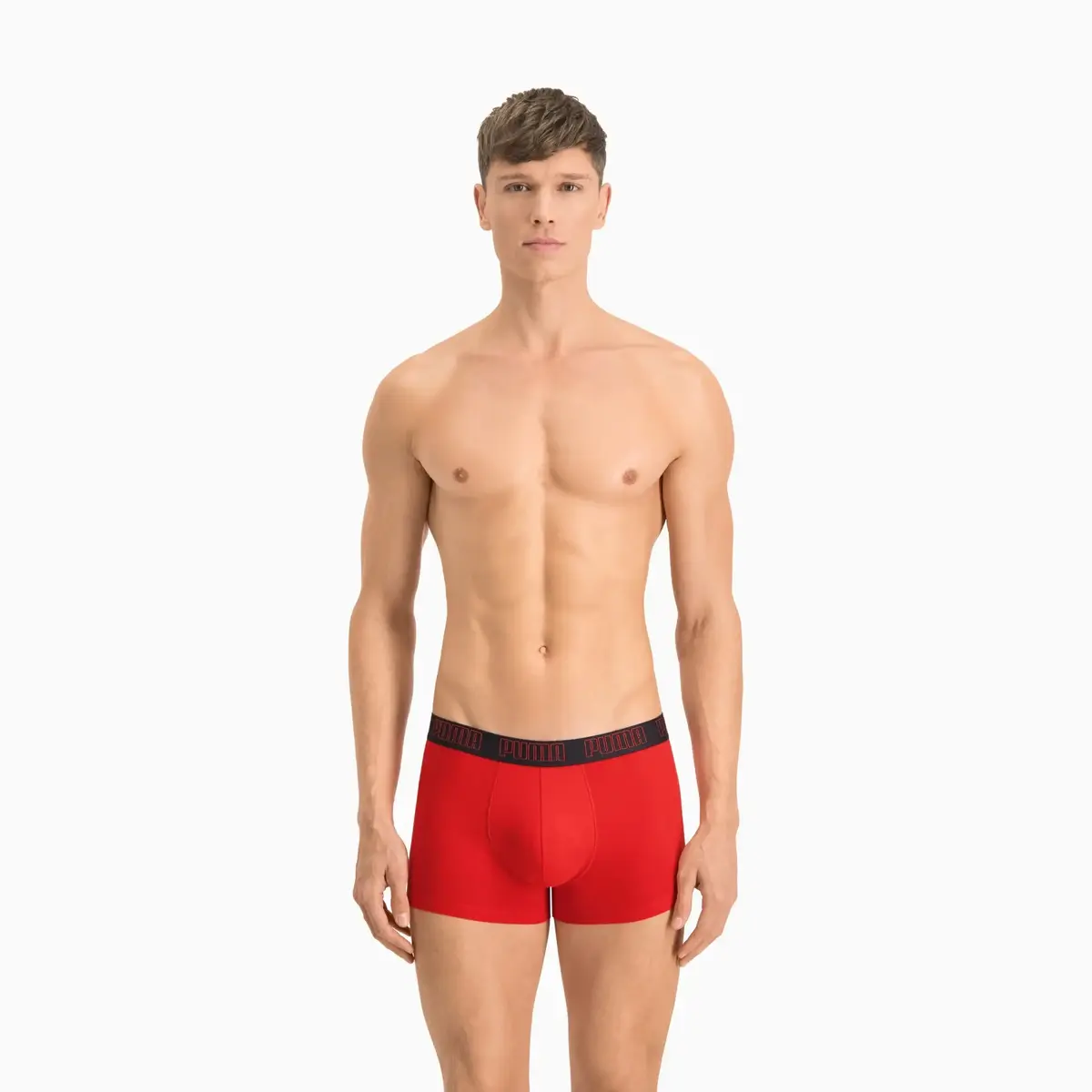 Puma PUMA BASIC TRUNK 2P red / black Kırmızı Erkek 2'li Boxer