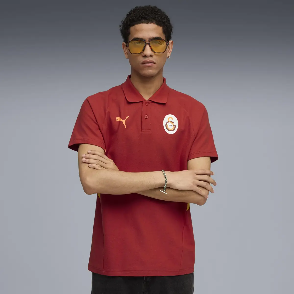 Puma GSK EVOSTRIPE Polo Kırmızı Erkek Polo T-Shirt