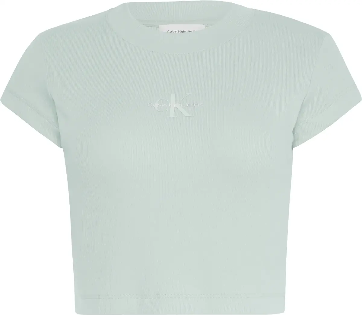 Calvin Klein MONOGRAM BABY TEE, D1T Yeşil Kadın T-Shirt & Polo
