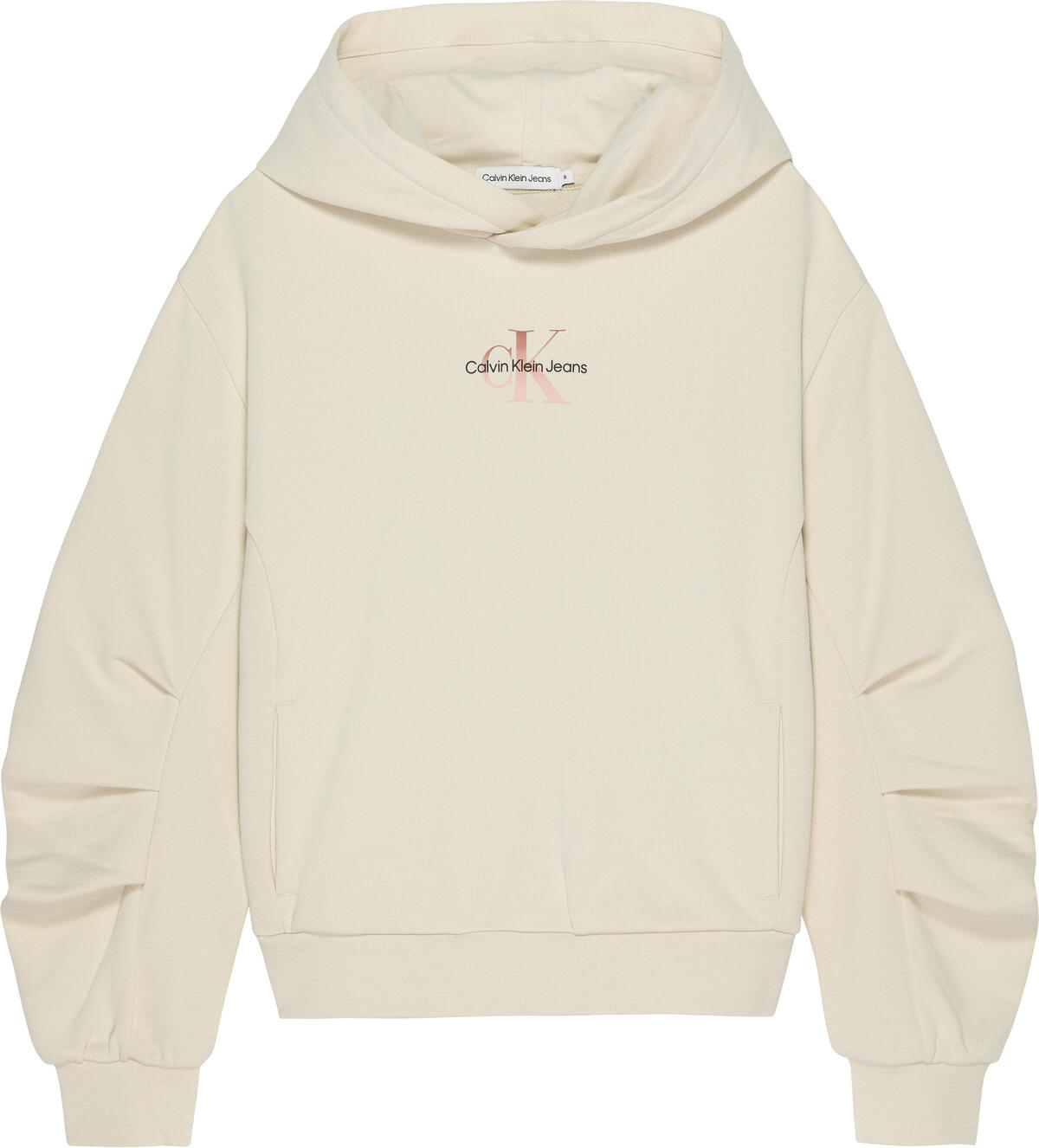 Calvin Klein GRADIENT MONOGRAM HO Kadın Krem Hoodie