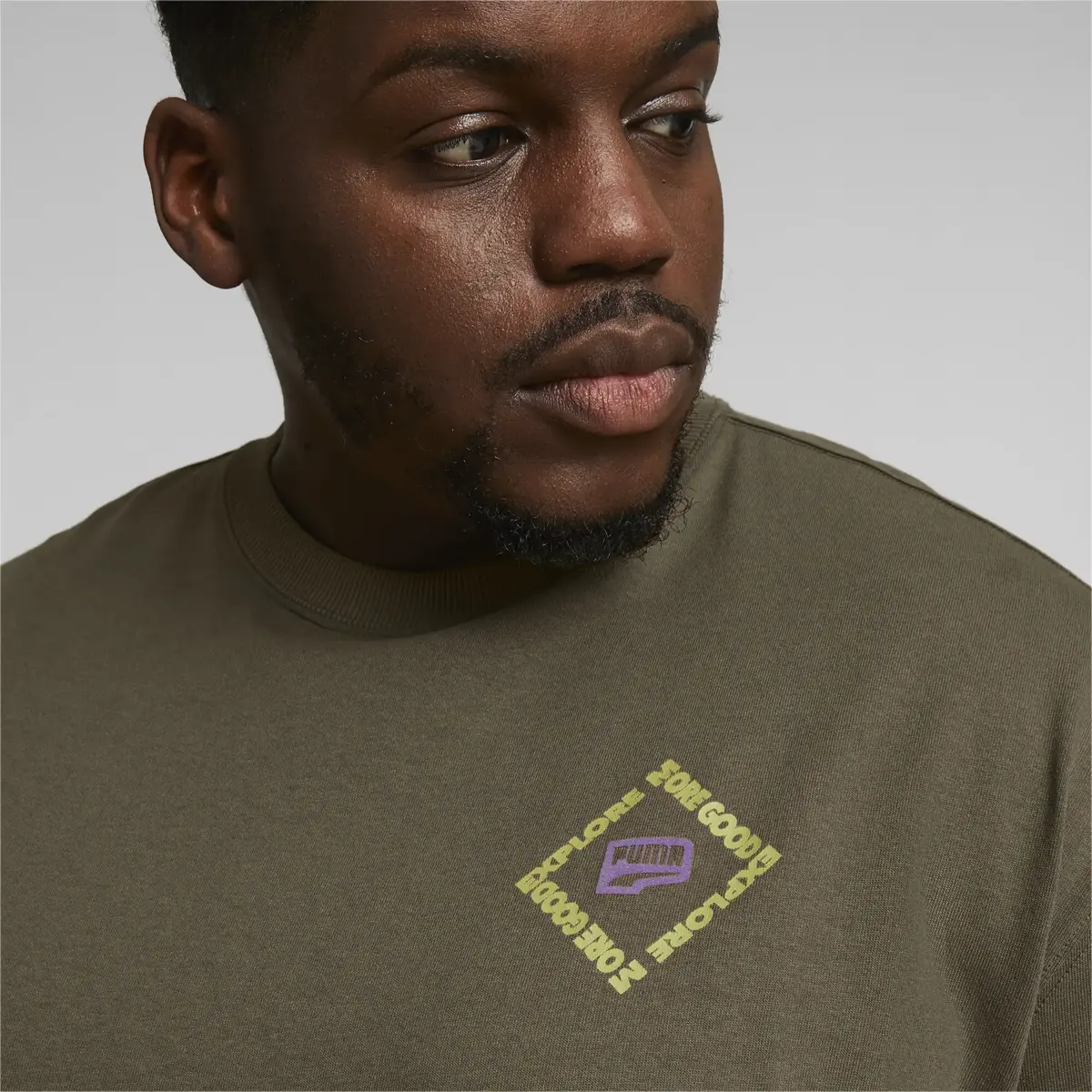 Puma DOWNTOWN Graphic Tee Yeşil Erkek T-Shirt