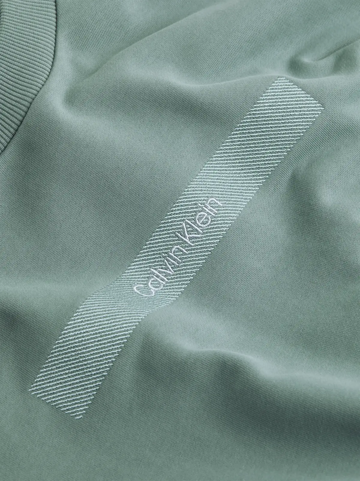 Calvin Klein STRUCTURED EMBROIDER, CFQ Yeşil Erkek Sweatshirt