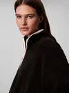 Calvin Klein SHERPA 1/4 ZIP CONTR, UB1 Siyah Kadın Sweatshirt